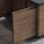 Modern Faux Leather Tea Table - Black, Light Brown, Natural, and White Finishes fajf-957