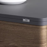 Modern Faux Leather Tea Table - Black, Light Brown, Natural, and White Finishes fajf-957