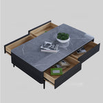 Stylish Tea Table with COLOR Sintered Stone & Pine Multi-Layer Board faml-303