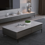 Stylish TV Cabinet with Durable Sintered Stone and Pine Multi-Layer Board Finish faml-304