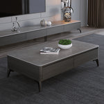 Stylish Pine Multi-Layer Board Tea Table with Modern Sintered Stone Surface faml-305
