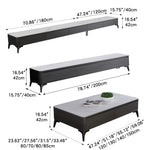 Modern TV Cabinet with Sintered Stone and Pine Multi-Layer Board Design faml-306