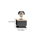 Stylish TV Cabinet with White Grey Marble Top, Pine Wood & Metal Frame faml-697