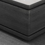 Stylish White Gloss TV Cabinet with Grey Matte Marble & Pine Wood Accents faml-699