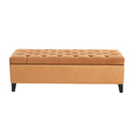 Contemporary Button-Tufted Storage Ottoman Bench with Diamond Stitching – Versatile Seating & Hidden Storage N757P245683O-djyc