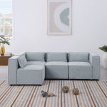 modular sofa Grayish bluechenille fabric,simple and grand, the seat and back is very soft. this is also a KNOCK DOWN sofa W1099S00114-djyc