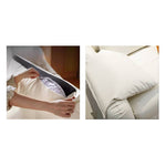 Elegant Light Brown Sofa with Beige and Ash Wood Accents and Stainless Steel Figure - Cotton and Faux Leather Upholstery fbby-1378