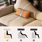 Elegant Ash Wood Pine Sofa with Unique Curved Design and Plush Cushions - Perfect for Modern Living Spaces fbgym-4749