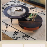 Elegant Ash Wood and Glass Coffee Table Set – Modern Living Room Centerpieces fbgym-4750