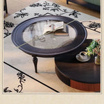 Elegant Ash Wood and Glass Coffee Table Set – Modern Living Room Centerpieces fbgym-4750
