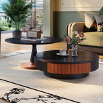 Stylish Ash Wood and Stainless Steel Coffee Table - Modern Home Décor Accent Piece fbgym-4751
