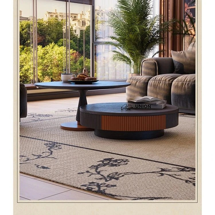 Stylish Ash Wood and Stainless Steel Coffee Table - Modern Home Décor Accent Piece fbgym-4751
