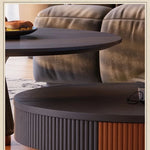 Stylish Ash Wood and Stainless Steel Coffee Table - Modern Home Décor Accent Piece fbgym-4751