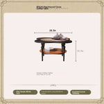 Stylish Ash Wood and Glass Coffee Table with Rounded Corners – Perfect for Modern Living Spaces fbgym-4752