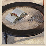 Elegant Ash Wood and Glass Coffee Table - Timeless Design for Modern Living Rooms fbgym-4753