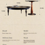 Elegant Ash Wood and Glass Coffee Table - Timeless Design for Modern Living Rooms fbgym-4753