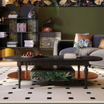 Stylish Ash Wood Coffee Table – Modern Design for Living Room and Workspace – Oval Shape, Perfect for Small Spaces – Easy to Assemble and Elegant Finish fbgym-4754
