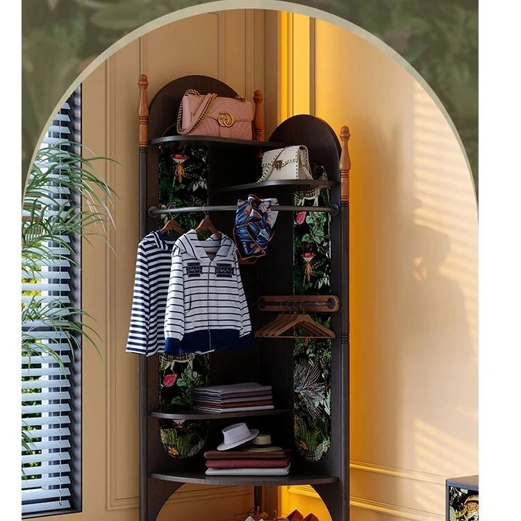 Stylish Ash Wood Storage Rack with Glass Accent - Perfect for Organizing Your Space! fbgym-4755