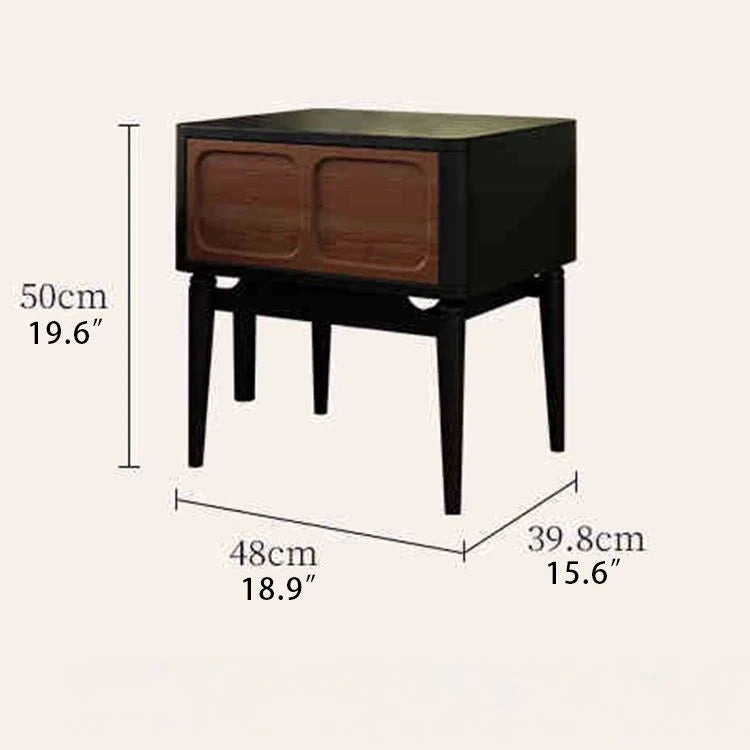 Modern Ash Wood Bedside Cupboard with Elegant Design and Storage Solution for Your Bedroom fbgym-4756