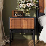 Modern Ash Wood Bedside Cupboard with Elegant Design and Storage Solution for Your Bedroom fbgym-4756
