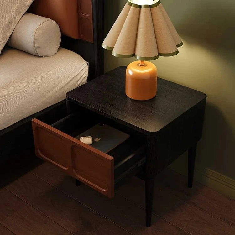 Modern Ash Wood Bedside Cupboard with Elegant Design and Storage Solution for Your Bedroom fbgym-4756