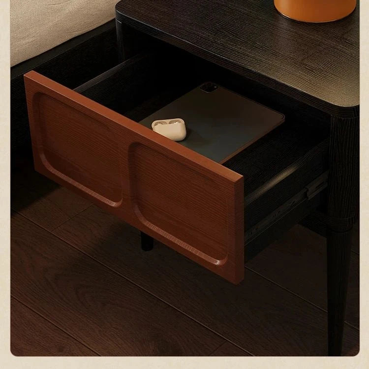 Modern Ash Wood Bedside Cupboard with Elegant Design and Storage Solution for Your Bedroom fbgym-4756