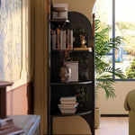 Stylish Ash Wood Storage Rack - Elegant Corner Bookshelf Unit for Modern Home Décor fbgym-4757