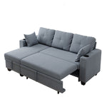 85 "multi-functional dark grey sofa. L-shaped sofa Cotton and linen sofa bed can be combined into one W1278S00008-djyc
