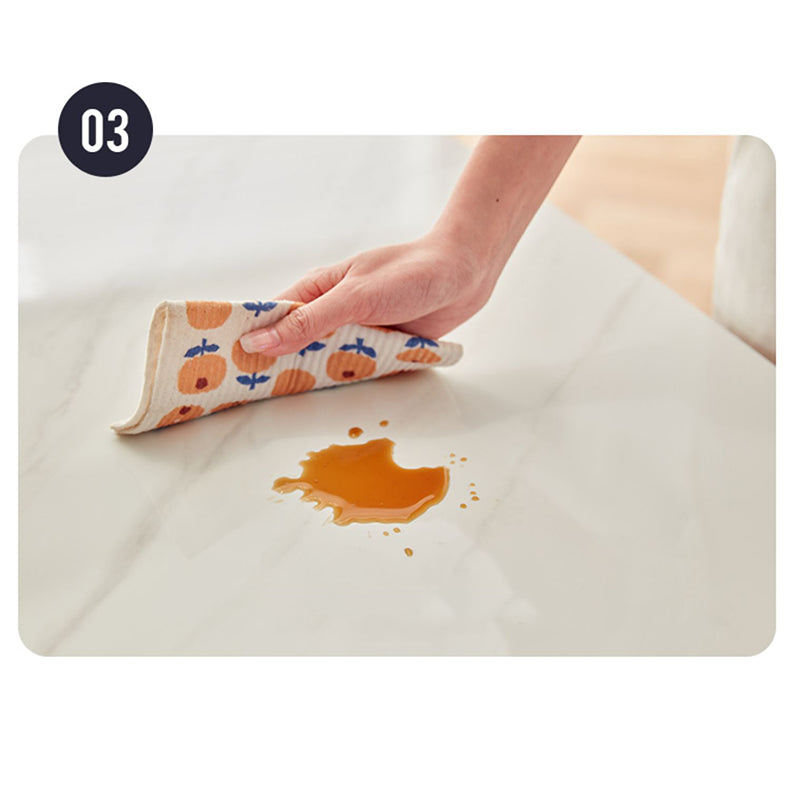 Elegant White & Gray Sintered Stone Table with Cherry Wood Finish - Modern Design fcp-1282