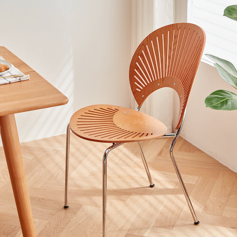 Stylish Light Brown and Black Chair for Modern Living Spaces fcp-1284