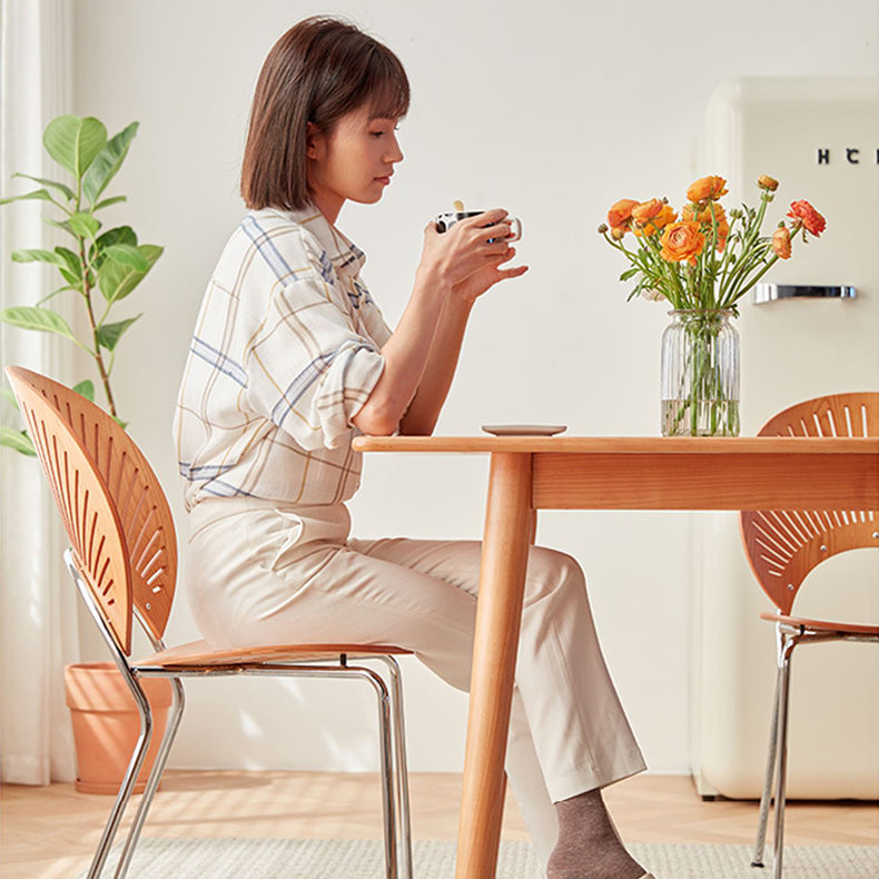 Stylish Light Brown and Black Chair for Modern Living Spaces fcp-1284