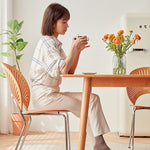 Stylish Light Brown and Black Chair for Modern Living Spaces fcp-1284