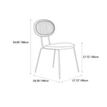 Luxurious Blue Velvet Rattan Chair with Cherry Wood Frame fcp-1285