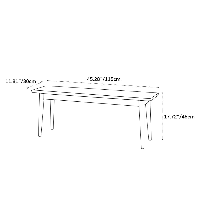 Elegant Light Brown Cherry Wood Stool with Cotton-Linen Upholstery fcp-1286