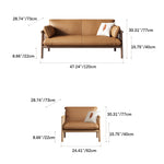 Stylish Modern Sofa – Light Brown, Black, White, Gray | Durable Rubber Wood & Luxurious Faux Leather fcp-1288