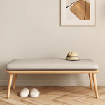 Versatile Beige & Gray Stool with Khaki Green Ash Wood and Premium Leathaire Finish fcp-1294