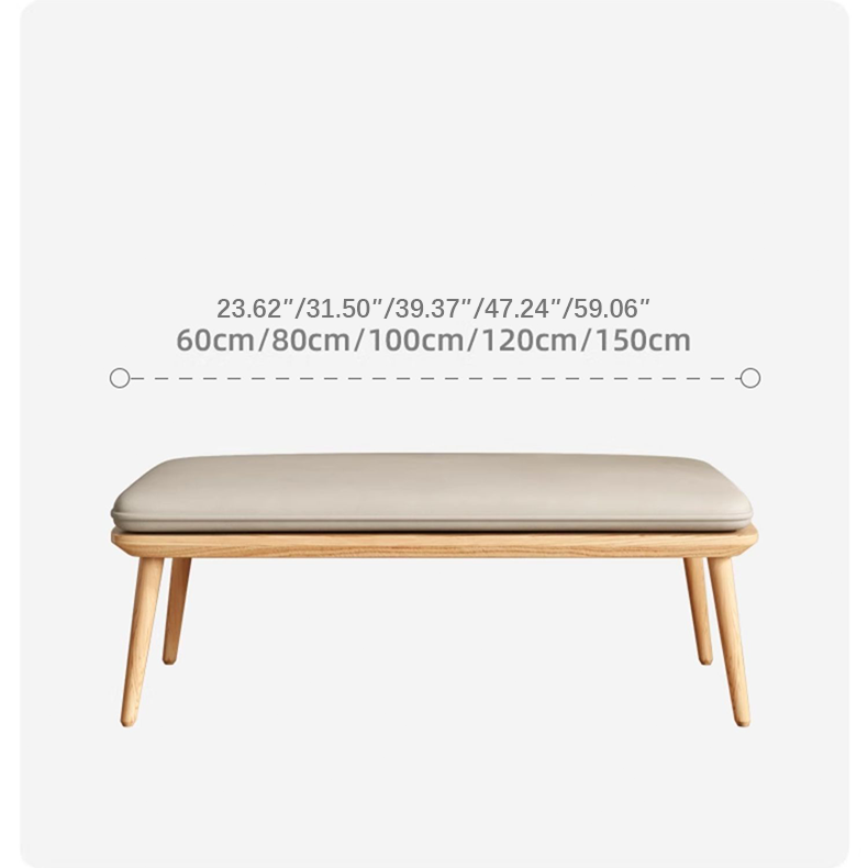 Versatile Beige & Gray Stool with Khaki Green Ash Wood and Premium Leathaire Finish fcp-1294