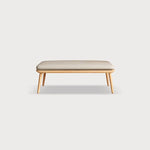 Versatile Beige & Gray Stool with Khaki Green Ash Wood and Premium Leathaire Finish fcp-1294
