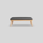 Versatile Beige & Gray Stool with Khaki Green Ash Wood and Premium Leathaire Finish fcp-1294