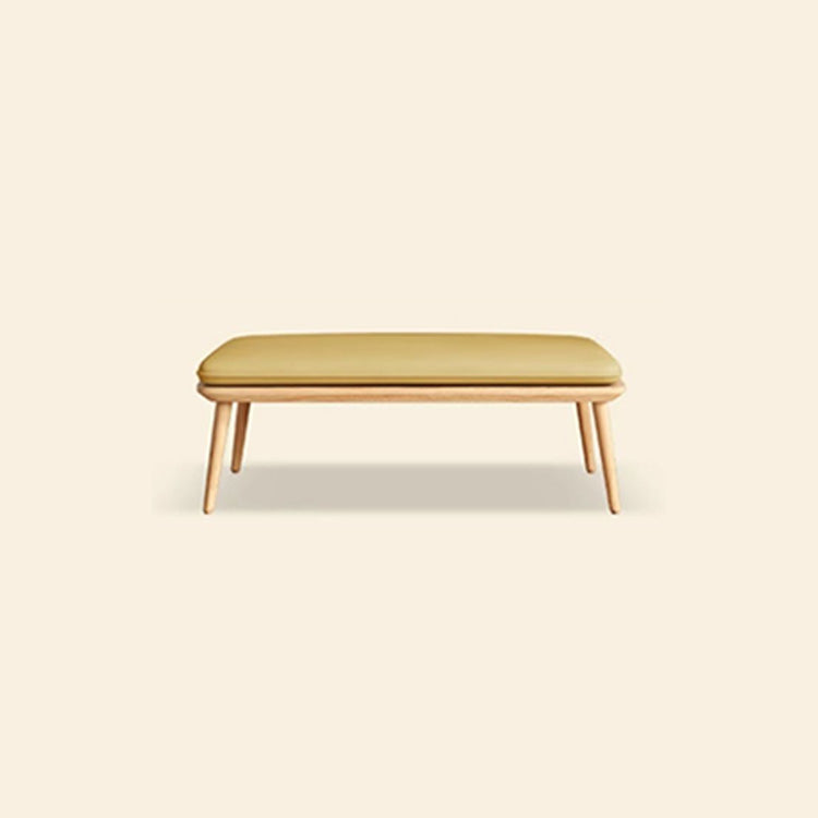 Versatile Beige & Gray Stool with Khaki Green Ash Wood and Premium Leathaire Finish fcp-1294