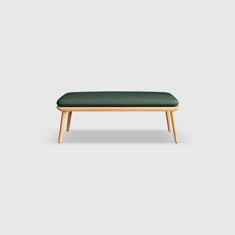 Versatile Beige & Gray Stool with Khaki Green Ash Wood and Premium Leathaire Finish fcp-1294