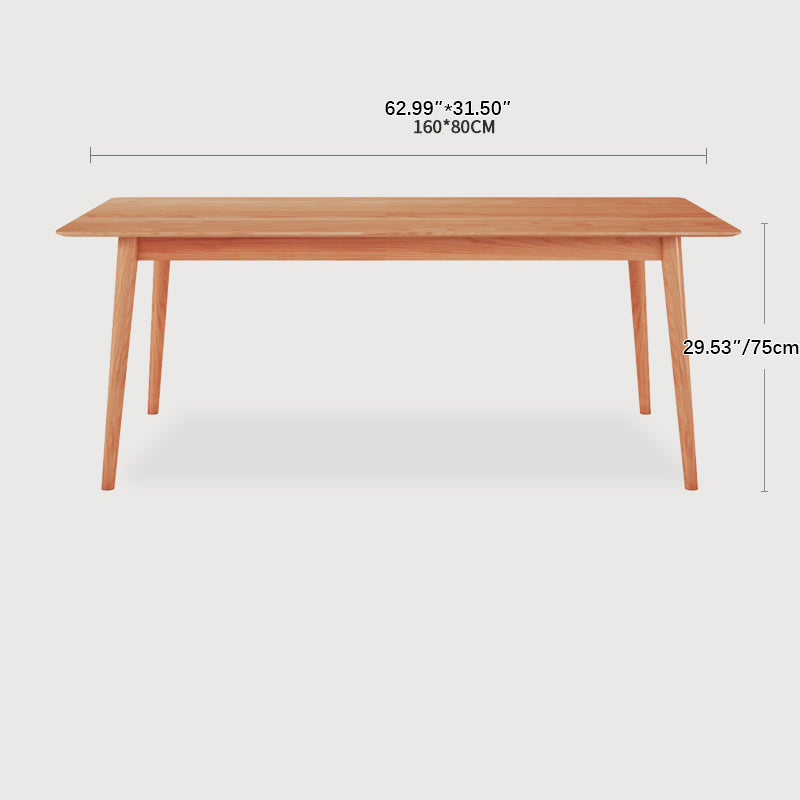 Stylish Natural Cherry Wood Dining Table | Premium Quality & Elegant Design fcp-1296