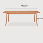 Stylish Natural Cherry Wood Dining Table | Premium Quality & Elegant Design fcp-1296