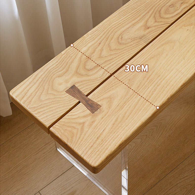 Elegant Natural Brown Ash Wood Stool - Perfect for Modern Interiors fcp-1301