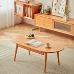 Elegant Tea Table in Rich Natural Cherry Wood Finish fcp-1316