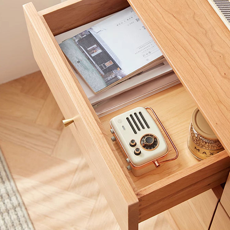 Sleek Cabinet in Rich Natural Cherry Wood - Perfect for Any Home Decor! fcp-1317