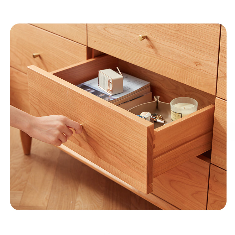 Sleek Cabinet in Rich Natural Cherry Wood - Perfect for Any Home Decor! fcp-1317