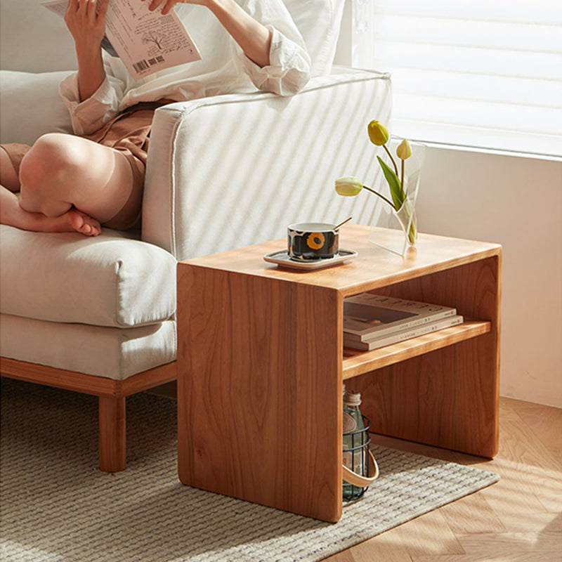 Exquisite Natural Cherry Wood Tea Table – Timeless Elegance for Your Home Decor fcp-1318