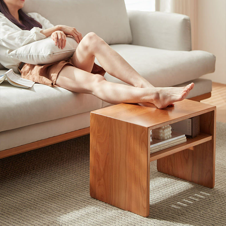 Exquisite Natural Cherry Wood Tea Table – Timeless Elegance for Your Home Decor fcp-1318