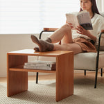 Exquisite Natural Cherry Wood Tea Table – Timeless Elegance for Your Home Decor fcp-1318